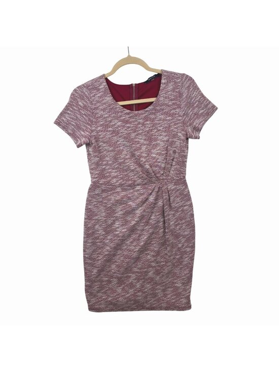 41 Hawthorn Dresses & Skirts - ✨3/$30 41 Hawthorn M Textured Red Short Sleeve Dress Back Zip Career Office